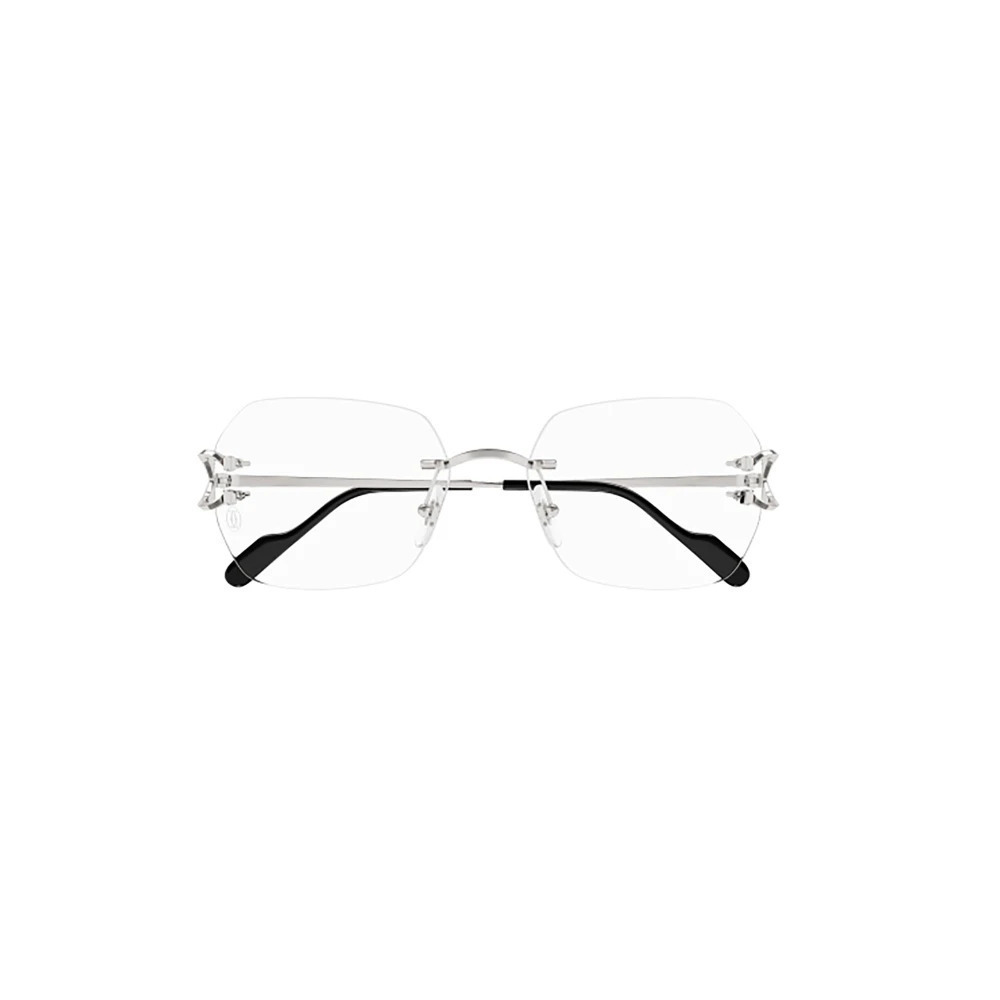 Cartier CT0416O Eyeglasses Silver Metal Rimless